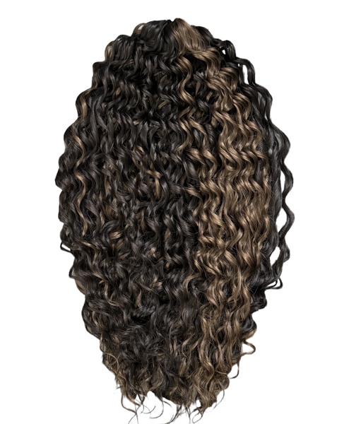 Gehaakt haar Hawaii mix bruin 300g